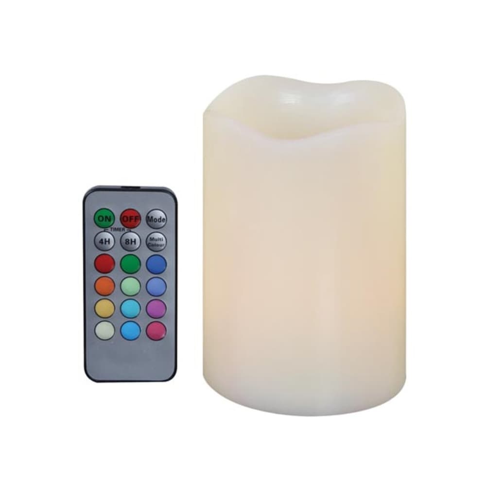 Vela Cera Real Leds RGB com Controlo Remoto
