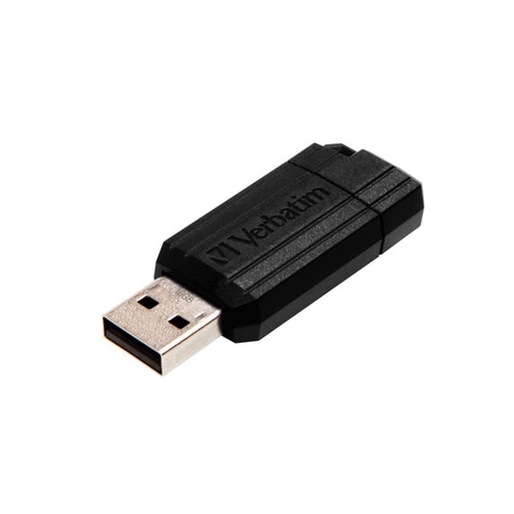 Pen Drive USB-A 2.0 16GB VERBATIM PINSTRIPE Preto